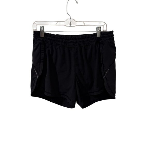 Athleta Womens Elastic Waist Black Running Shorts Size M - Picture 1 of 5